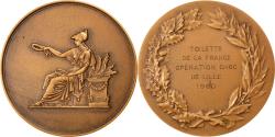 World Coins - France, Medal, French Fifth Republic, Politics, Society, War, Brenet,