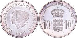 World Coins - Monaco, Rainier III, 10 Francs, 1966, Silver, , Gadoury:MC 154, KM:M1