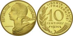 World Coins - Coin, France, 10 Centimes, 1974, Paris, , Aluminum-Bronze, KM:P491