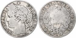 World Coins - France, Franc, Cérès, 1872, Bordeaux, Silver, , Gadoury:465a