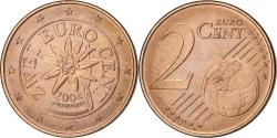 World Coins - Austria, 2 Euro Cent, 2004, Vienna, Copper Plated Steel,