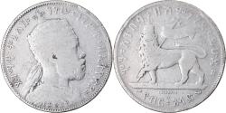 World Coins - Coin, Ethiopia, Menelik II, 1/2 Birr, 1897, Paris, , Silver, KM:4