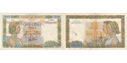 World Coins - France, 500 Francs, La Paix, 1941, K.2969, EF(40-45), Fayette:32.17, KM:95b