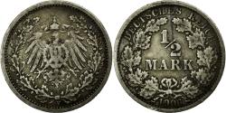 World Coins - Coin, GERMANY - EMPIRE, 1/2 Mark, 1906, Stuttgart, , Silver, KM:17