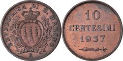 World Coins - Coin, San Marino, 10 Centesimi, 1937, Rome, , Bronze, KM:13