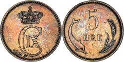 World Coins - Coin, Denmark, Christian IX, 5 Öre, 1890, Copenhagen, , Bronze