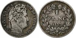 World Coins - France, Franc, Louis-Philippe, 1837, Paris, Silver, , KM:748.1