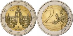 World Coins - Germany, 2 Euro, Sachsen, 2016, Munich, Bi-Metallic,