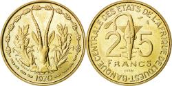 World Coins - Coin, West African States, 25 Francs, 1970, , Aluminum-Bronze, KM:E5