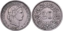 World Coins - Switzerland, 20 Rappen, 1957, Bern, Copper-nickel, , KM:29a