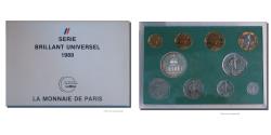 World Coins - France, Set 1 c. à 100 frs., 1989, MDP, BU,