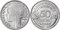 World Coins - France, 50 Centimes, Morlon, 1945, Paris, Aluminum,