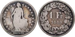 World Coins - Switzerland, Franc, 1880, Bern, Silver, , KM:24