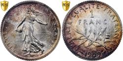 World Coins - France, 1 Franc, Semeuse, 1909, Paris, Silver, PCGS, , Gadoury:467, KM:844.1