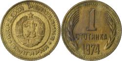 World Coins - Bulgaria, Stotinka, 1974, Brass, , KM:84