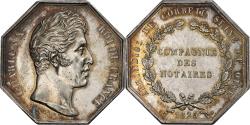 World Coins - France, Token, Charles X, Compagnie des Notaires de Corbeil, Silver, Michaut