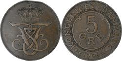 World Coins - Denmark, Frederik VIII, 5 Øre, 1908, Copenhagen, , Bronze, KM:806