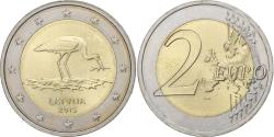 World Coins - Latvia, 2 Euro, Cigogne, 2015, , Bi-Metallic