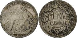World Coins - Switzerland, Franc, 1861, Bern, Silver, , KM:9a