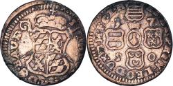 World Coins - Coin, LIEGE, John Theodore, Liard, 1750, Liege, Frappe décentrée,