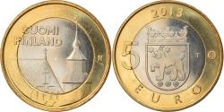 World Coins - Finland, 5 Euro, Église de St Laurent en Häme, 2013, , Bi-Metallic