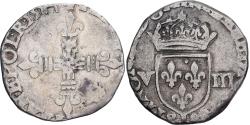World Coins - Coin, France, Henri III, 1/8 Ecu, 1581, Bayonne, rogné, , Silver