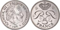 World Coins - Coin, Monaco, Rainier III, 5 Francs, 1971, , Copper-nickel, KM:150