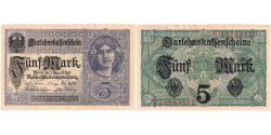 World Coins - Germany, 5 Mark, 1917-08-01, AU(50-53)