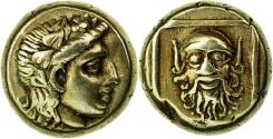Madeni Para, Midilli, Midilli, Helios, Hekte, 377-326, MÖ, AU (50-53), Elektrum