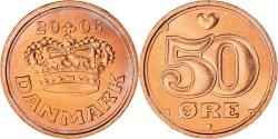 World Coins - Coin, Denmark, Margrethe II, 50 Öre, 2006, Brondby, , Bronze, KM:866.3