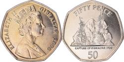 World Coins - Coin, Gibraltar, Elizabeth II, 50 Pence, 2006, , Copper-nickel, KM:1068