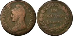 World Coins - Coin, France, Dupré, Decime, AN 7, Lille, , Bronze, KM:644.11