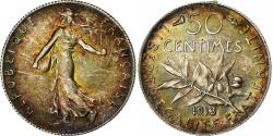 World Coins - France, 50 Centimes, Semeuse, 1913, Paris, Silver, , KM:854