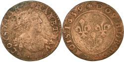 World Coins - Coin, France, Louis XIII, Double tournois, buste laurée et drapé, Double