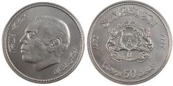World Coins - Coin, Morocco, al-Hassan II, 50 Dirhams, 1975, , Silver, KM:65