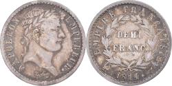 World Coins - Coin, France, Napoleon I, 1/2 Franc, 1814, Paris, , Silver, Gadoury:399