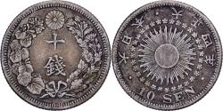 World Coins - Japan, Yoshihito, 10 Sen, Taishō Era, Yr. 4 (1915), Silver,
