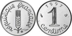 World Coins - France, Centime, Épi, 1997, Paris, BU, Stainless Steel, , Gadoury:91