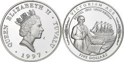 World Coins - Tuvalu, Elizabeth II, 5 Dollars, 1997, British Royal Mint, Silver,