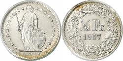 World Coins - Switzerland, 1/2 Franc, 1967, Bern, Silver, , KM:23