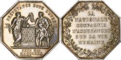 World Coins - France, Token, Assurances la Nationale Vie, 1830, Silver, Desnoyers,