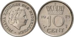 World Coins - Netherlands, Juliana, 10 Cents, 1975, Nickel, , KM:182
