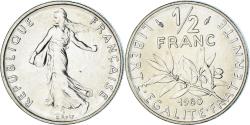 World Coins - Coin, France, Semeuse, 1/2 Franc, 1980, Paris, série FDC, , Nickel