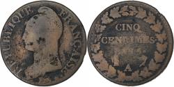 World Coins - France, 5 Centimes, Dupré, AN 5, Paris, Copper, , Gadoury:126