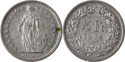 World Coins - Coin, Switzerland, 1/2 Franc, 1974