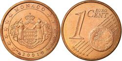 World Coins - Monaco, Euro Cent, 2001, , Copper Plated Steel, KM:167