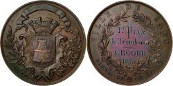 World Coins - France, Medal, Musique, 1er Prix de Trombonne, Caen, 1875, Desaide,