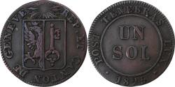 World Coins - SWISS CANTONS, GENEVA, Sol, 1825, Billon, , KM:120