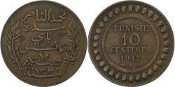 World Coins - Coin, Tunisia, Muhammad al-Nasir Bey, 10 Centimes, 1912, Paris,