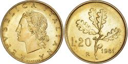 World Coins - Coin, Italy, 20 Lire, 1981, Rome, , Aluminum-Bronze, KM:97.2